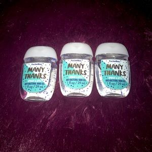 RHTF BATH & BODY WORKS “MANY THANKS” POCKETBACS HAND SANITIZERS